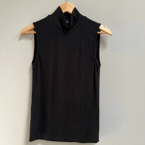 Sanctuary Women's Black Essential Sleeveless Mock-Neck Top Size Small New - Picture 3 of 5